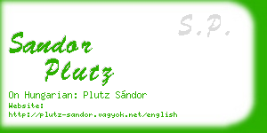 sandor plutz business card